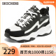 斯凯奇（Skechers）新款闪电熊猫鞋加绒休闲厚底轻质男女运动鞋896044/894031 女款/黑色/白色/BKW 39