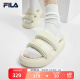 FILA官方女鞋运动拖鞋沙滩鞋2024夏季凉拖F12W421505F 古白色-AW 37.5