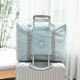 天空林旅行袋手提可折叠多功能旅行包旅行收纳袋收纳包行李袋可套拉杆 加厚双层-蓝色