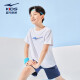 鸿星尔克（ERKE）童装大小童夏季短袖儿童T恤衫正白150