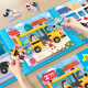 大眼小娃城市交通 48片3合1磁性拼图磁力拼板儿童玩具3-6岁男女孩礼物
