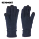 卡蒙（Kenmont）触屏手套冬季男加厚保暖骑行摩托车手套针织纯色短款手套2823 藏青色（手套） 均码