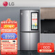 LG透视窗门中门系列 530升超大容量十字对开门冰箱 金属面板  无霜变频 制冰盒 以旧换新 F521S71