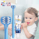 MDB 儿童牙刷牙膏套装1-2-3-6-12岁软毛婴儿宝宝牙刷幼儿训练牙刷 三面牙刷+无氟可吞咽牙膏 蓝色