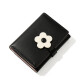 途尊（kingtrip）新款钱包女士短款可爱小花朵清新韩版ins零钱包钱夹奖励礼物 黑色