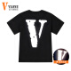 VLONE【美版】夜光大V短袖男潮牌2024夏季新款t恤男纯棉上衣打底衫男 V001-夜光白 XL（尺码偏大210斤以内）