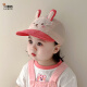 贝娜茜儿童防晒帽夏季婴儿帽子遮阳帽男童女童鸭舌帽6-12个月速干棒球帽 小兔兔-粉色 8个月-5岁（45.5-52.5CM）