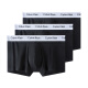 Calvin Klein CK 男士平角内裤套装 3条装 送男友礼物 U2664G 001黑色 L 