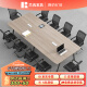兰冉现代简约会议室办公桌会议桌接待洽谈桌子长条培训桌2.8M+10椅