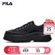 FILA 斐乐官方LAVA女鞋夏季帆布鞋休闲鞋板鞋小白鞋运动鞋黑色鞋子 黑色-BK 37.5
