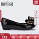 Melissa（梅丽莎）蝴蝶结低跟时尚通勤休闲女士单鞋33680 黑色 38