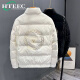 HTEEC香港潮牌流行亮面羽绒服男年冬季新白色轻薄休闲时尚免洗立领外套 白色 M