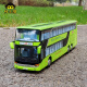 大型公共汽车玩具 合金双层巴士模型仿真公交车玩具旅游巴士车客车合金大巴车玩具车 绿色