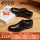 爱步（ECCO）男鞋皮鞋男商务简约牛皮德比鞋 墨本621634 黑色42