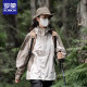 罗蒙（ROMON）三合一冲锋衣男夹克连帽外套女情侣装户外登山服1818卡其4XL