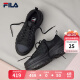 FILA 斐乐官方LAVA女鞋夏季帆布鞋休闲鞋板鞋小白鞋运动鞋黑色鞋子 黑-BK 37.5