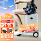Airwheel爱尔威电动行李箱可骑行登机箱代步20英寸旅行箱智能儿童箱可坐 20英寸智慧版-银