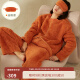 朵朵·可可秋冬新款睡衣女珊瑚绒套头长袖长裤家居服套装加眼罩 浅橙 160(M)