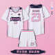 艾启森篮球服套装定制班服假两件短袖女生篮球衣运动学生比赛训练队服夏 LA-802白粉色定制[美式款] M