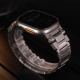 MR.MULL星图机械风iwatch1-9钛合金蝴蝶扣金属钢改装苹果手表带ultra49mm 不锈钢接口+宽身款钛合金带钛色 49mm（ultra1/2代）商品没有手表