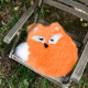 AUSKINAUSKIN澳世家 羊毛椅子坐垫狐狸造型办公家用榻榻米卡通座垫 火狐 40x37cm