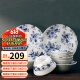 美浓烧（Mino Yaki） 日本原装进口 美浓烧陶瓷碗碟餐具套装 花集套装 10头