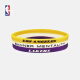 NBA湖人队/勇士队三条装细硅胶手环-男女篮球体育运动配饰 湖人队