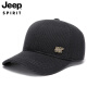 吉普（JEEP）帽子男士棒球帽秋冬加绒加厚鸭舌帽防风护耳保暖户外冬帽 A0143