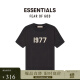 FEAR OF GOD ESSENTIALS 植绒1977系列棉质圆领短袖T恤情侣美式高街休闲宽松男女同款经典 铁灰色 M