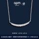 APM Monaco月亮可调节项链女银锁骨颈链时尚设计感饰品 生日礼物送女友老婆618