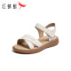 红蜻蜓妈妈凉鞋女24夏款时尚舒适通勤凉单鞋 WJK24812米白色37