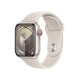 Apple Watch Series 9 智能手表GPS + 蜂窝款45毫米星光色铝金属表壳星光色运动型表带M/L 电话手表MRP23CH/A