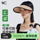 VVC成毅同款防晒遮阳帽男女夏季防紫外线遮脸运动空顶大檐帽子 撞茶