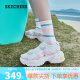 斯凯奇（Skechers）Skechers休闲舒适露趾沙滩鞋896052 白色/粉色/WTPK 36 