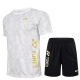 2023新款羽毛球服套装男女款夏季速干短袖运动训练比赛队服团购定 高品质男款白色套装 XL