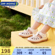 江博士学步鞋 夏季女宝宝童鞋透气小白鞋公主包头凉鞋B14242W021米色 24