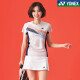 2024新款羽毛球服女运动套装速干网球短袖yy团购定制训练比赛服 女款套装配白色修身裙 M