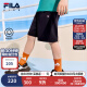FILA斐乐儿童童装短裤2024夏季新款小童男童休闲针织五分裤 传奇蓝-NV 170
