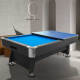 哈野台球桌子成人乒乓球台二合一家用室内桌球台标准型中式黑八球桌游 8尺 蓝色台球桌二合一