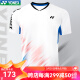 YONEX新款yonex尤尼克斯羽毛球服情侣短袖速干运动服上衣 110442BCR-白-男款 XL