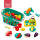 贝恩施儿童玩具切水果玩具宝宝蔬菜切切乐魔术贴男女孩过家家厨房19件套