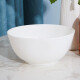 红牡丹 骨瓷餐具套装家用陶瓷汤碗可微波大号面碗吃饭泡面碗创意拉面碗 纯白8英寸大汤碗2个