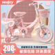 Seajoy新款儿童自行车女孩2-3-5-6-8-12岁小孩宝宝中大童公主款脚踏单车 公主粉+白胎+靠背后+护栏+礼品 14寸（适合身高90cm~110cm）