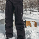 AWKA 专业户外运动防水滑雪裤女冬季双板单板工装裤子男士滑雪服 黑色 M