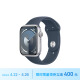 Apple/苹果 Watch Series 9 智能手表GPS款45毫米银色铝金属表壳 风暴蓝色运动型表带S/M MR9D3CH/A