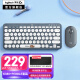 罗技（Logitech）K380蓝牙键盘 笔记本平板IPAD电脑静音键盘多设备时尚超薄便携巧克力按键 布朗熊黑色-键鼠套装
