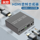 名贸 HDMI音频加嵌合并器 HDMI音视频融合器 嵌入合成器 3.5mm模拟音频光纤数字音频加嵌合并器 M-MG002