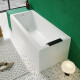 艾吉诺 亚克力冲浪恒温按摩浴缸家用成人 小户型卫生间浴池 出口品质 左裙-空缸 约1.6x0.7x0.56米