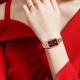 劳士顿（ROSDN）手表女星空轻奢小方表女士手表复古手表防水520情人节礼物送女友 魅力红-玫瑰金钢带