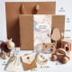 Temami新生儿礼盒婴儿套装礼品实木玩具满月礼物百天宝宝初生周岁母婴用品礼包（适合0-3岁宝宝） 婴儿实木玩具礼盒